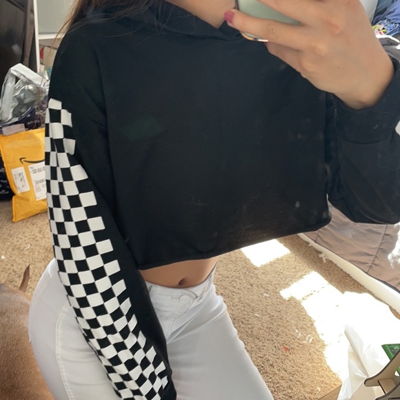 VANS Hooded Crop Top Checkered - Picture 4 of 5
